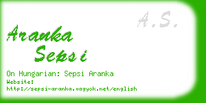aranka sepsi business card